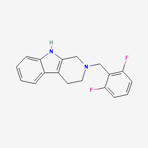 molecular formula C18H16F2N2 B3850351 2-(2,6-difluorobenzyl)-2,3,4,9-tetrahydro-1H-beta-carboline 