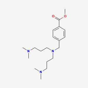 molecular formula C19H33N3O2 B3850358 methyl 4-({bis[3-(dimethylamino)propyl]amino}methyl)benzoate 