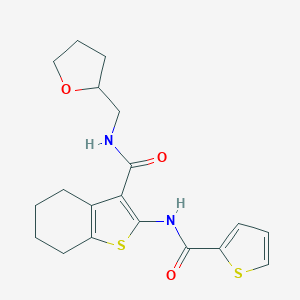 N-(oxolan-2-ylmethyl)-2-(thiophene-2-carbonylamino)-4,5,6,7-tetrahydro-1-benzothiophene-3-carboxamide