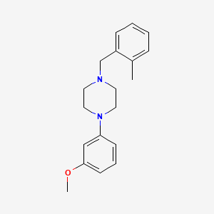 molecular formula C19H24N2O B3850381 1-(3-methoxyphenyl)-4-(2-methylbenzyl)piperazine 
