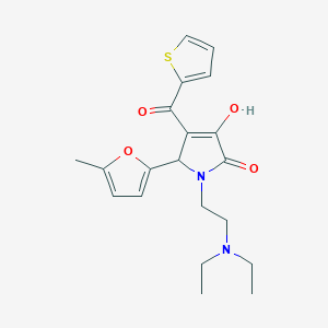 molecular formula C20H24N2O4S B385039 1-[2-(diethylamino)ethyl]-3-hydroxy-5-(5-methyl-2-furyl)-4-(2-thienylcarbonyl)-1,5-dihydro-2H-pyrrol-2-one CAS No. 615272-74-7