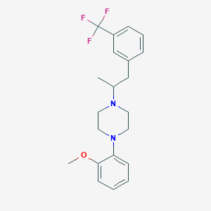 molecular formula C21H25F3N2O B3850396 1-(2-methoxyphenyl)-4-{1-methyl-2-[3-(trifluoromethyl)phenyl]ethyl}piperazine 