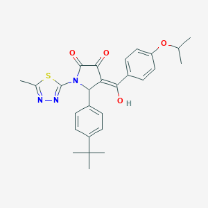 (4E)-5-(4-tert-butylphenyl)-4-[hydroxy-(4-propan-2-yloxyphenyl)methylidene]-1-(5-methyl-1,3,4-thiadiazol-2-yl)pyrrolidine-2,3-dione