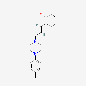 molecular formula C21H26N2O B3850411 1-[3-(2-methoxyphenyl)-2-propen-1-yl]-4-(4-methylphenyl)piperazine 