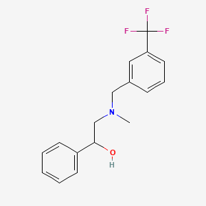 molecular formula C17H18F3NO B3850416 2-{methyl[3-(trifluoromethyl)benzyl]amino}-1-phenylethanol 