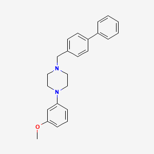molecular formula C24H26N2O B3850424 1-(4-biphenylylmethyl)-4-(3-methoxyphenyl)piperazine 