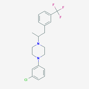 molecular formula C20H22ClF3N2 B3850431 1-(3-chlorophenyl)-4-{1-methyl-2-[3-(trifluoromethyl)phenyl]ethyl}piperazine 