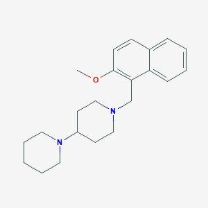 molecular formula C22H30N2O B3850443 1'-[(2-methoxy-1-naphthyl)methyl]-1,4'-bipiperidine 