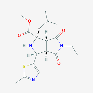 molecular formula C18H25N3O4S B3850469 methyl (1R*,3S*,3aR*,6aS*)-5-ethyl-1-isobutyl-3-(2-methyl-1,3-thiazol-5-yl)-4,6-dioxooctahydropyrrolo[3,4-c]pyrrole-1-carboxylate 