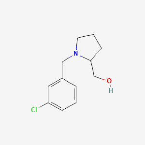molecular formula C12H16ClNO B3850487 [1-(3-chlorobenzyl)-2-pyrrolidinyl]methanol 