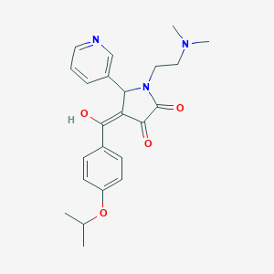 (E)-[1-[2-(dimethylazaniumyl)ethyl]-4,5-dioxo-2-pyridin-3-ylpyrrolidin-3-ylidene]-(4-propan-2-yloxyphenyl)methanolate