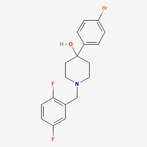 molecular formula C18H18BrF2NO B3850492 4-(4-bromophenyl)-1-(2,5-difluorobenzyl)-4-piperidinol 