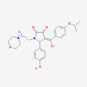 (E)-[2-(4-hydroxyphenyl)-1-(2-morpholin-4-ium-4-ylethyl)-4,5-dioxopyrrolidin-3-ylidene]-(4-propan-2-yloxyphenyl)methanolate