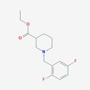 molecular formula C15H19F2NO2 B3850503 ethyl 1-(2,5-difluorobenzyl)-3-piperidinecarboxylate 