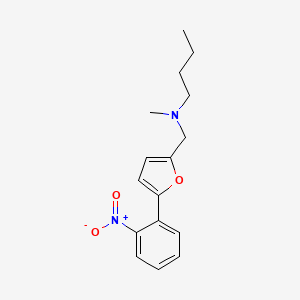 molecular formula C16H20N2O3 B3850510 N-methyl-N-{[5-(2-nitrophenyl)-2-furyl]methyl}-1-butanamine 