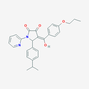 3-hydroxy-5-(4-isopropylphenyl)-4-(4-propoxybenzoyl)-1-(2-pyridinyl)-1,5-dihydro-2H-pyrrol-2-one