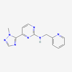 molecular formula C13H13N7 B3850522 4-(1-methyl-1H-1,2,4-triazol-5-yl)-N-(pyridin-2-ylmethyl)pyrimidin-2-amine 