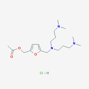 molecular formula C18H34ClN3O3 B3850527 [5-({bis[3-(dimethylamino)propyl]amino}methyl)-2-furyl]methyl acetate hydrochloride 