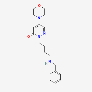 molecular formula C19H26N4O2 B3850534 2-[4-(benzylamino)butyl]-5-(4-morpholinyl)-3(2H)-pyridazinone 