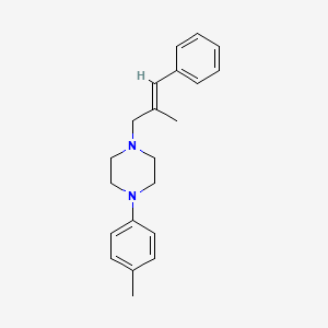 molecular formula C21H26N2 B3850550 1-(4-methylphenyl)-4-(2-methyl-3-phenyl-2-propen-1-yl)piperazine 