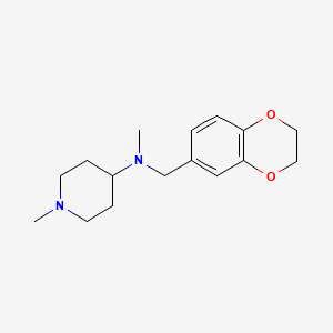 molecular formula C16H24N2O2 B3850557 N-(2,3-dihydro-1,4-benzodioxin-6-ylmethyl)-N,1-dimethyl-4-piperidinamine 