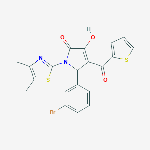 2-(3-bromophenyl)-1-(4,5-dimethyl-1,3-thiazol-2-yl)-4-hydroxy-3-(thiophene-2-carbonyl)-2H-pyrrol-5-one