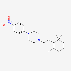 molecular formula C21H31N3O2 B3850604 1-(4-nitrophenyl)-4-[2-(2,6,6-trimethyl-1-cyclohexen-1-yl)ethyl]piperazine 