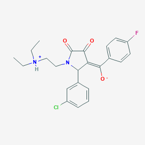 (E)-[2-(3-chlorophenyl)-1-[2-(diethylazaniumyl)ethyl]-4,5-dioxopyrrolidin-3-ylidene]-(4-fluorophenyl)methanolate