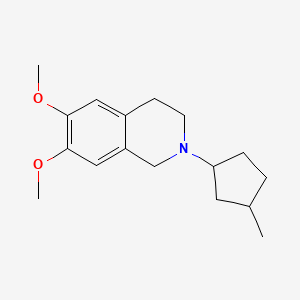 molecular formula C17H25NO2 B3850610 6,7-dimethoxy-2-(3-methylcyclopentyl)-1,2,3,4-tetrahydroisoquinoline 