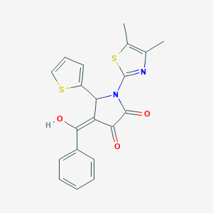 molecular formula C20H16N2O3S2 B385062 4-benzoyl-1-(4,5-dimethyl-1,3-thiazol-2-yl)-3-hydroxy-5-(2-thienyl)-1,5-dihydro-2H-pyrrol-2-one CAS No. 615274-98-1