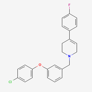 molecular formula C24H21ClFNO B3850630 1-[3-(4-chlorophenoxy)benzyl]-4-(4-fluorophenyl)-1,2,3,6-tetrahydropyridine 