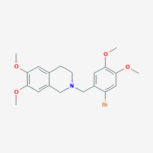 molecular formula C20H24BrNO4 B3850638 2-(2-bromo-4,5-dimethoxybenzyl)-6,7-dimethoxy-1,2,3,4-tetrahydroisoquinoline 