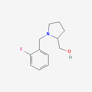 molecular formula C12H16FNO B3850650 [1-(2-fluorobenzyl)-2-pyrrolidinyl]methanol 