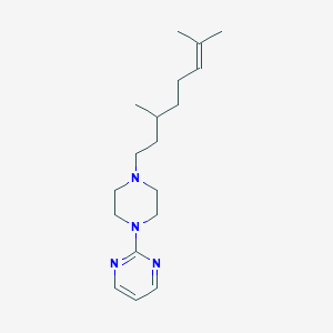 molecular formula C18H30N4 B3850653 2-[4-(3,7-dimethyl-6-octen-1-yl)-1-piperazinyl]pyrimidine 