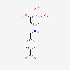 molecular formula C18H21NO5 B3850662 methyl 4-{[(3,4,5-trimethoxyphenyl)amino]methyl}benzoate 