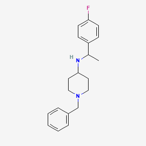 molecular formula C20H25FN2 B3850669 1-benzyl-N-[1-(4-fluorophenyl)ethyl]-4-piperidinamine 