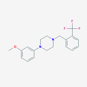 molecular formula C19H21F3N2O B3850676 1-(3-methoxyphenyl)-4-[2-(trifluoromethyl)benzyl]piperazine 