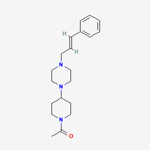 molecular formula C20H29N3O B3850685 1-(1-acetyl-4-piperidinyl)-4-(3-phenyl-2-propen-1-yl)piperazine 