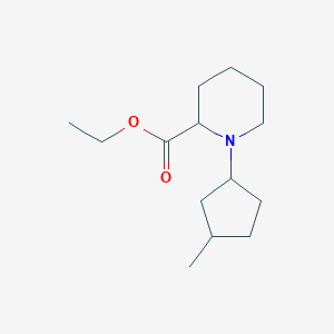 molecular formula C14H25NO2 B3850716 ethyl 1-(3-methylcyclopentyl)-2-piperidinecarboxylate 