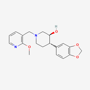 molecular formula C19H22N2O4 B3850720 (3S*,4S*)-4-(1,3-benzodioxol-5-yl)-1-[(2-methoxypyridin-3-yl)methyl]piperidin-3-ol 