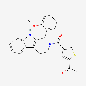 molecular formula C25H22N2O3S B3850727 1-(4-{[1-(2-methoxyphenyl)-1,3,4,9-tetrahydro-2H-beta-carbolin-2-yl]carbonyl}-2-thienyl)ethanone 