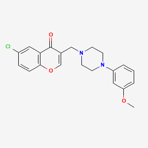 molecular formula C21H21ClN2O3 B3850734 6-chloro-3-{[4-(3-methoxyphenyl)-1-piperazinyl]methyl}-4H-chromen-4-one 