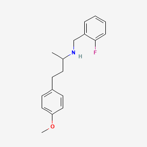 molecular formula C18H22FNO B3850757 (2-fluorobenzyl)[3-(4-methoxyphenyl)-1-methylpropyl]amine 