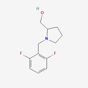 molecular formula C12H15F2NO B3850769 [1-(2,6-difluorobenzyl)-2-pyrrolidinyl]methanol 