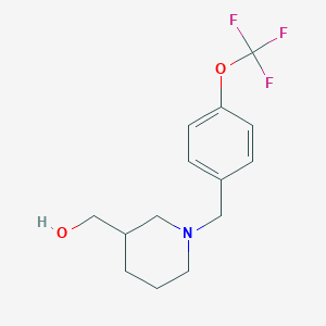 molecular formula C14H18F3NO2 B3850774 {1-[4-(trifluoromethoxy)benzyl]-3-piperidinyl}methanol 
