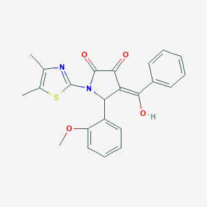 (4E)-1-(4,5-dimethyl-1,3-thiazol-2-yl)-4-[hydroxy(phenyl)methylidene]-5-(2-methoxyphenyl)pyrrolidine-2,3-dione