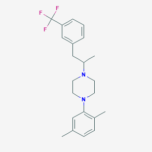 molecular formula C22H27F3N2 B3850803 1-(2,5-dimethylphenyl)-4-{1-methyl-2-[3-(trifluoromethyl)phenyl]ethyl}piperazine 