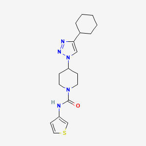 molecular formula C18H25N5OS B3850813 4-(4-cyclohexyl-1H-1,2,3-triazol-1-yl)-N-3-thienyl-1-piperidinecarboxamide 