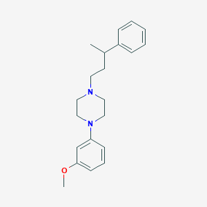 molecular formula C21H28N2O B3850826 1-(3-methoxyphenyl)-4-(3-phenylbutyl)piperazine 