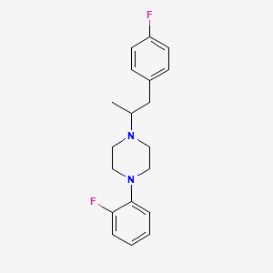 molecular formula C19H22F2N2 B3850829 1-(2-fluorophenyl)-4-[2-(4-fluorophenyl)-1-methylethyl]piperazine 